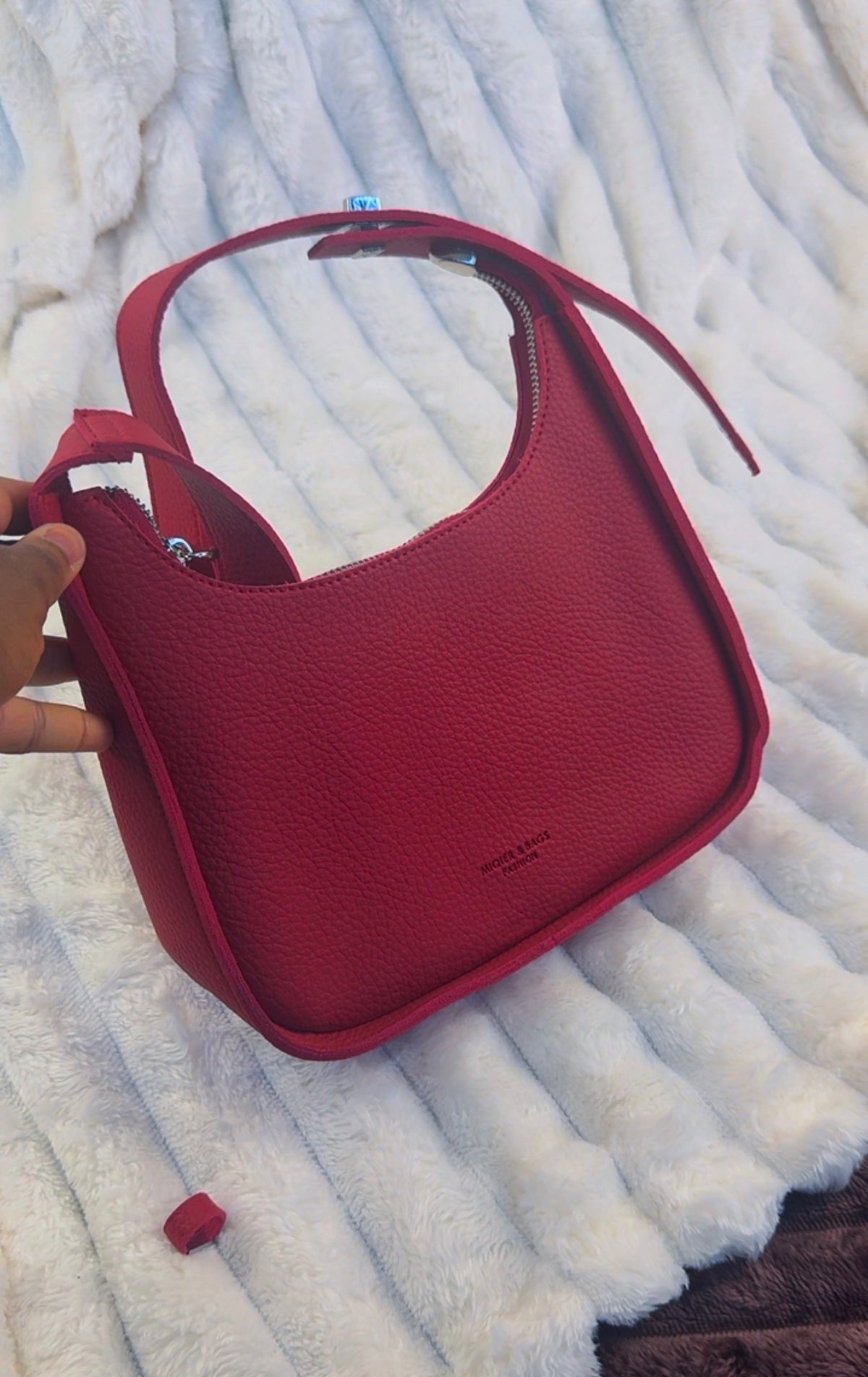 Red Shoulder Handbag With Extra Handle | LARYZ Everyday - 058 | Medium