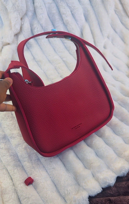 Red Shoulder Handbag With Extra Handle | LARYZ Everyday - 058 | Medium