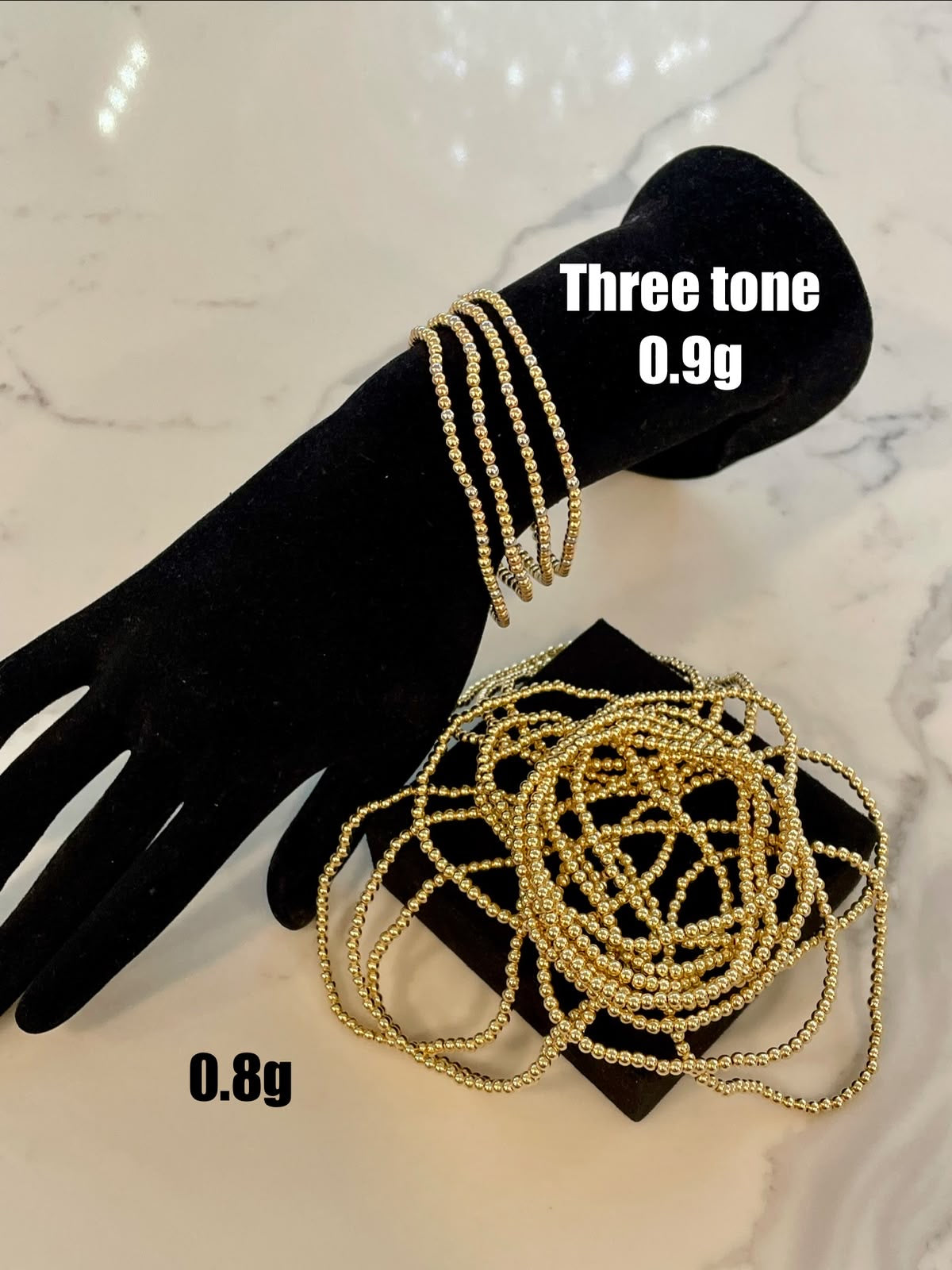 18K Solid Gold Stretchable Bangle (Shiny) | 0.9g & 1.3g | Small to Medium Wrists