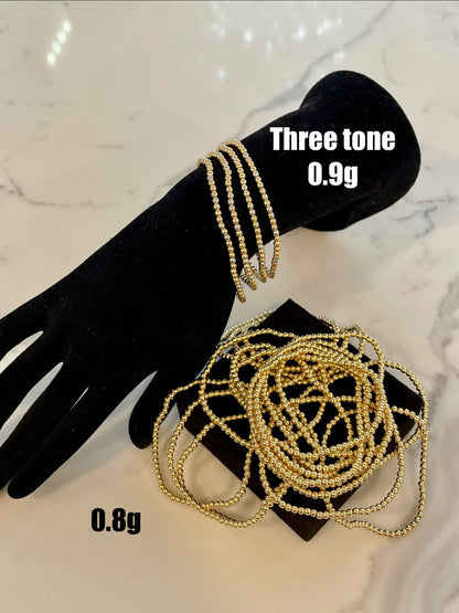 18K Solid Gold Stretchable Bangle (Shiny) | 0.9g & 1.3g | Small to Medium Wrists