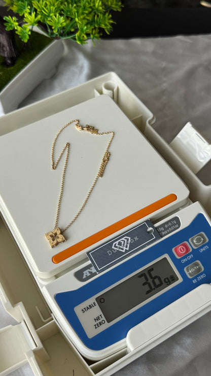 18K Solid Gold Star Instant Chain Necklace – 3.6g | 18 Inches