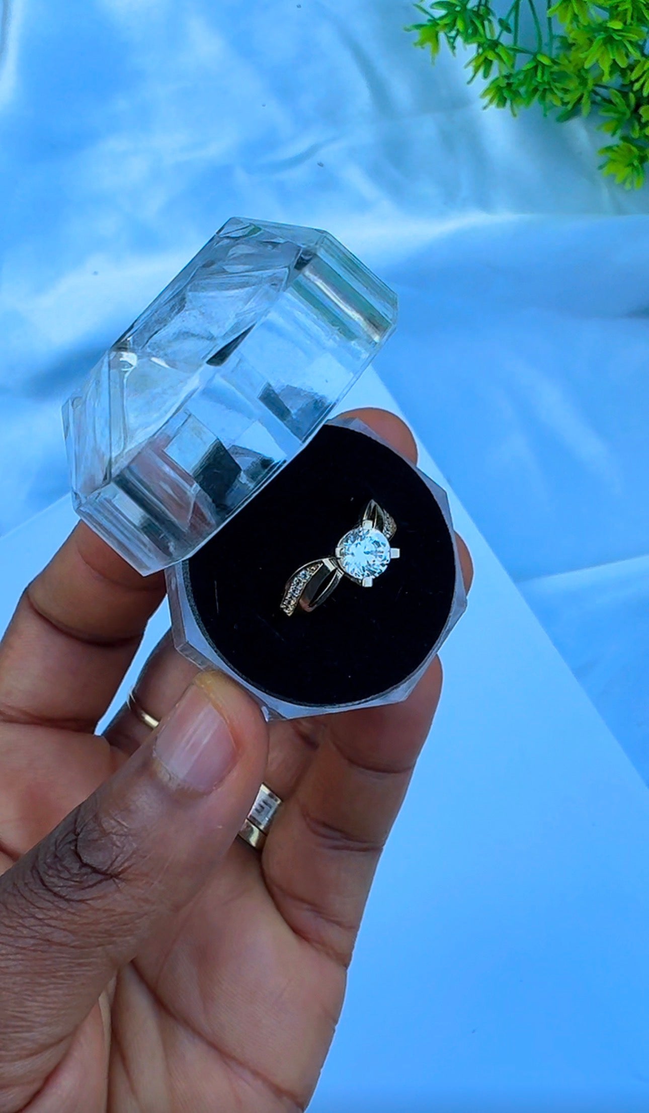 18K Solid Gold Engagement Ring For Women | Size 6 & 7