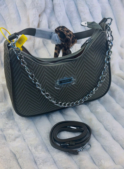 Olive Green Textured Fabric Bag | LARYZ Everyday - 022 | Medium