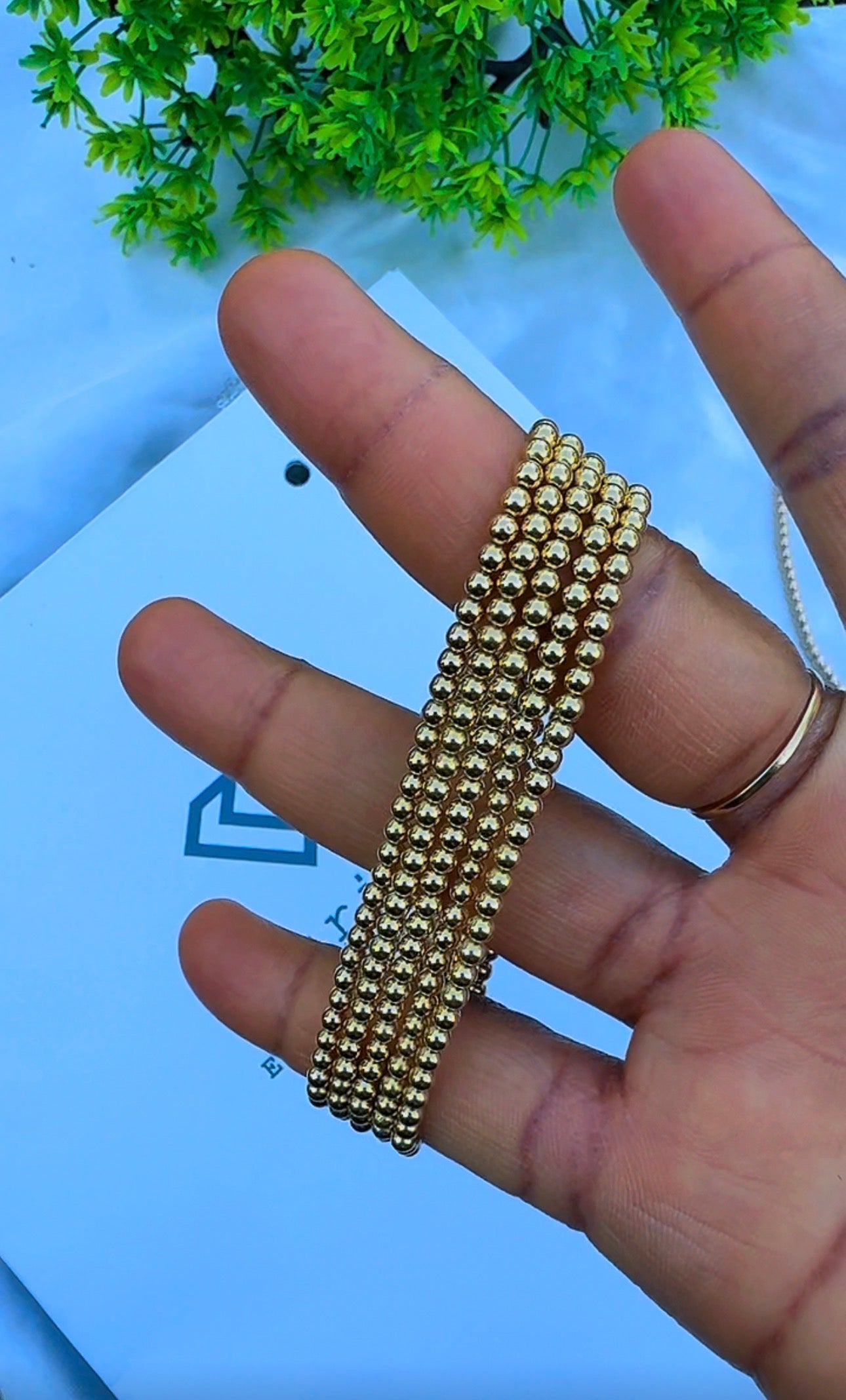 18K Solid Gold Stretchable Bangle (Shiny) | 0.9g & 1.3g | Small to Medium Wrists