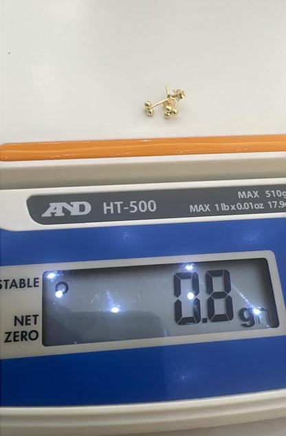 Degems 18ct Real Gold Pin Stud Earrings