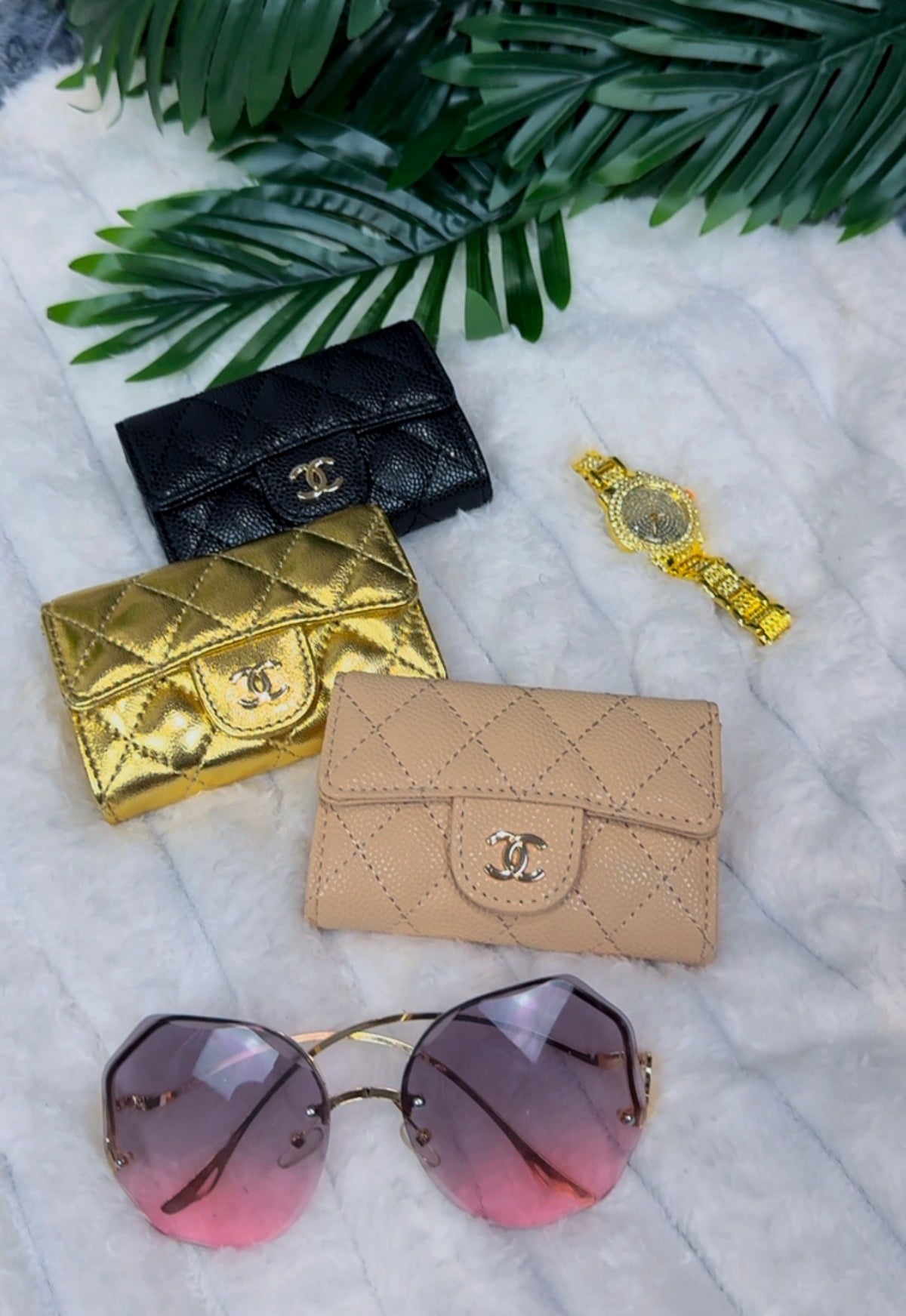 The Convertible Quilted Lambskin Leather Chain Wallet & Crossbody - LASi017 {Very Small}