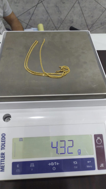 18K Pure Gold Franco Bracelets 7.5 Inches