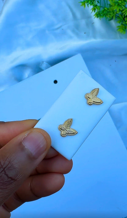 18 Karat Solid Gold Screw Stud Earrings