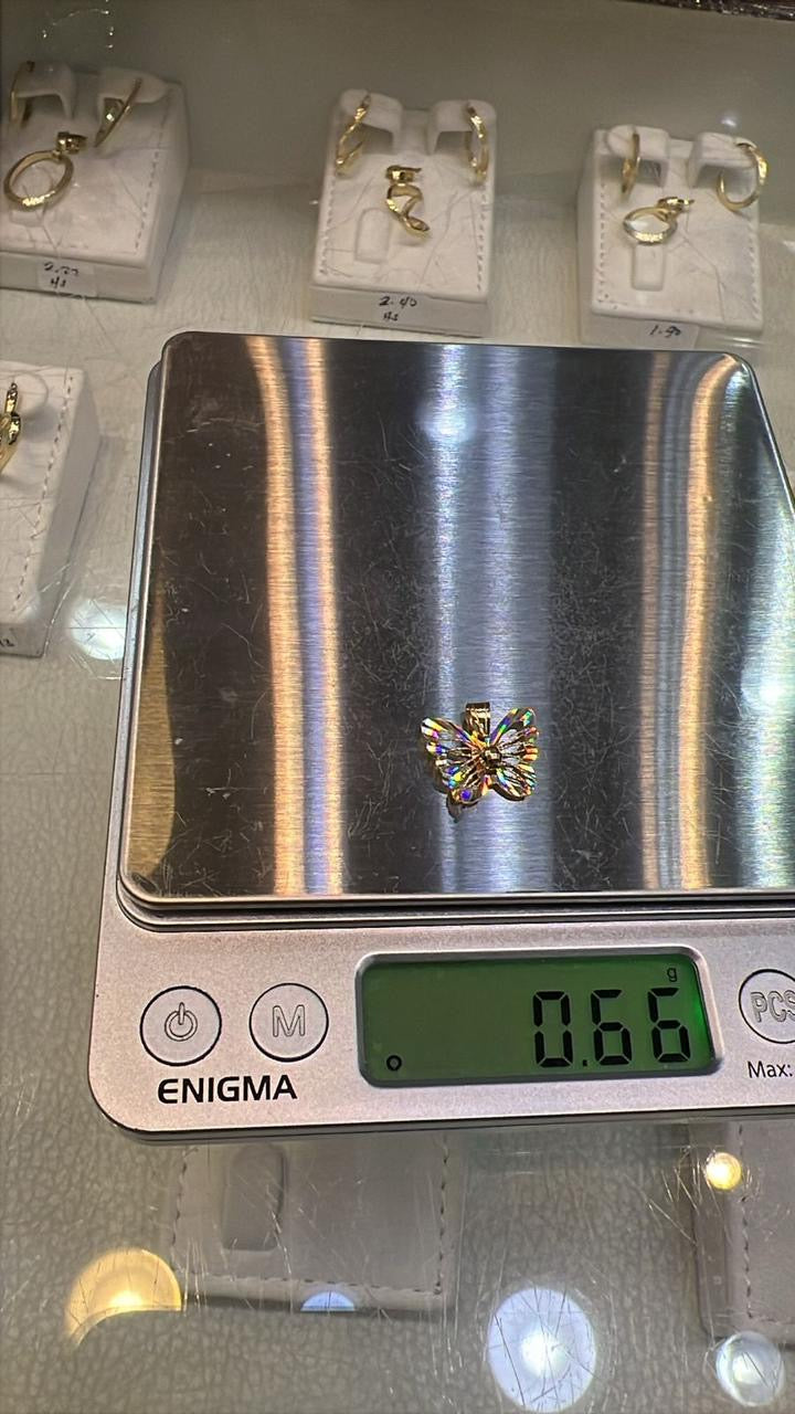 Dellap 18ct Real Gold Chain Pendant (Butterfly)