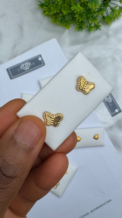18 Karat Solid Gold Screw Stud Earrings