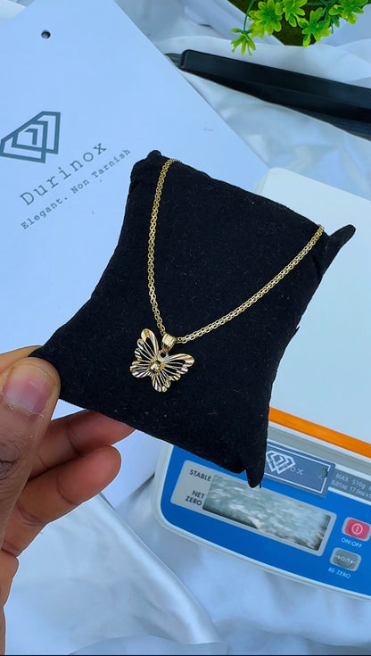 Dellap 18ct Pure Gold Chain Pendant (Heart | Butterfly)
