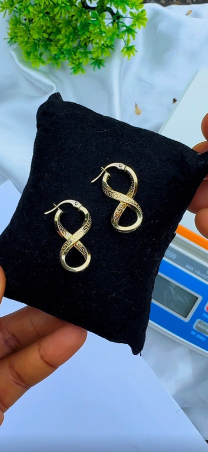 DefaK 18 Karat Solid Gold Hoop Earrings