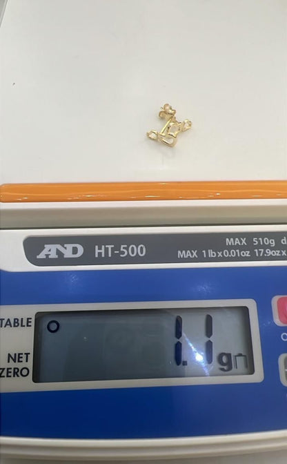 Degems 18ct Real Gold Pin Stud Earrings
