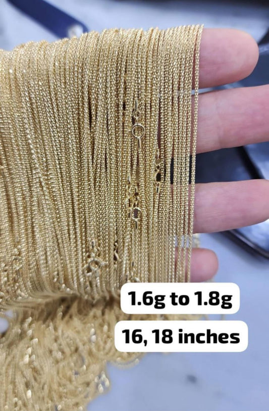 Degla 18ct Solid Gold Dazzling Chain 18inches
