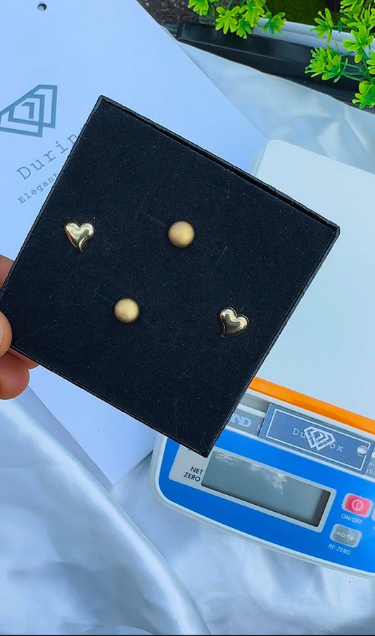 DegaJ 18 Karat Pure Gold Stud Earrings
