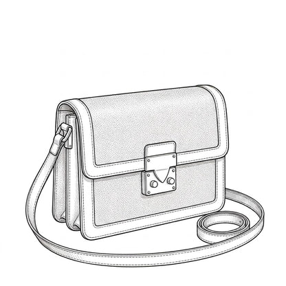 Epsom Leather Flap Crossbody Bag 19 – Gold- Clasp Edition - LASi007