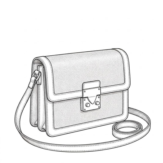 Epsom Leather Flap Crossbody Bag 19 – Gold- Clasp Edition - LASi007