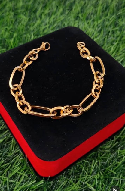 Diffa Super Double Electroplated Non Tarnish Necklace and Bracelet Jewellery Set 18” chain + 7.5” bracelet