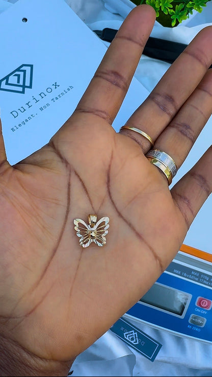 Dellap 18ct Pure Gold Chain Pendant (Heart | Butterfly)