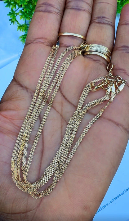 18ct Solid Gold Carpet Bracelets 7.5 Inches | 1.36g | Lightweight