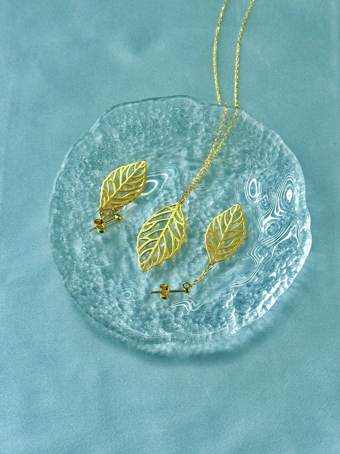Degax 18Karat Real Gold Jewellery set 18” Chain
