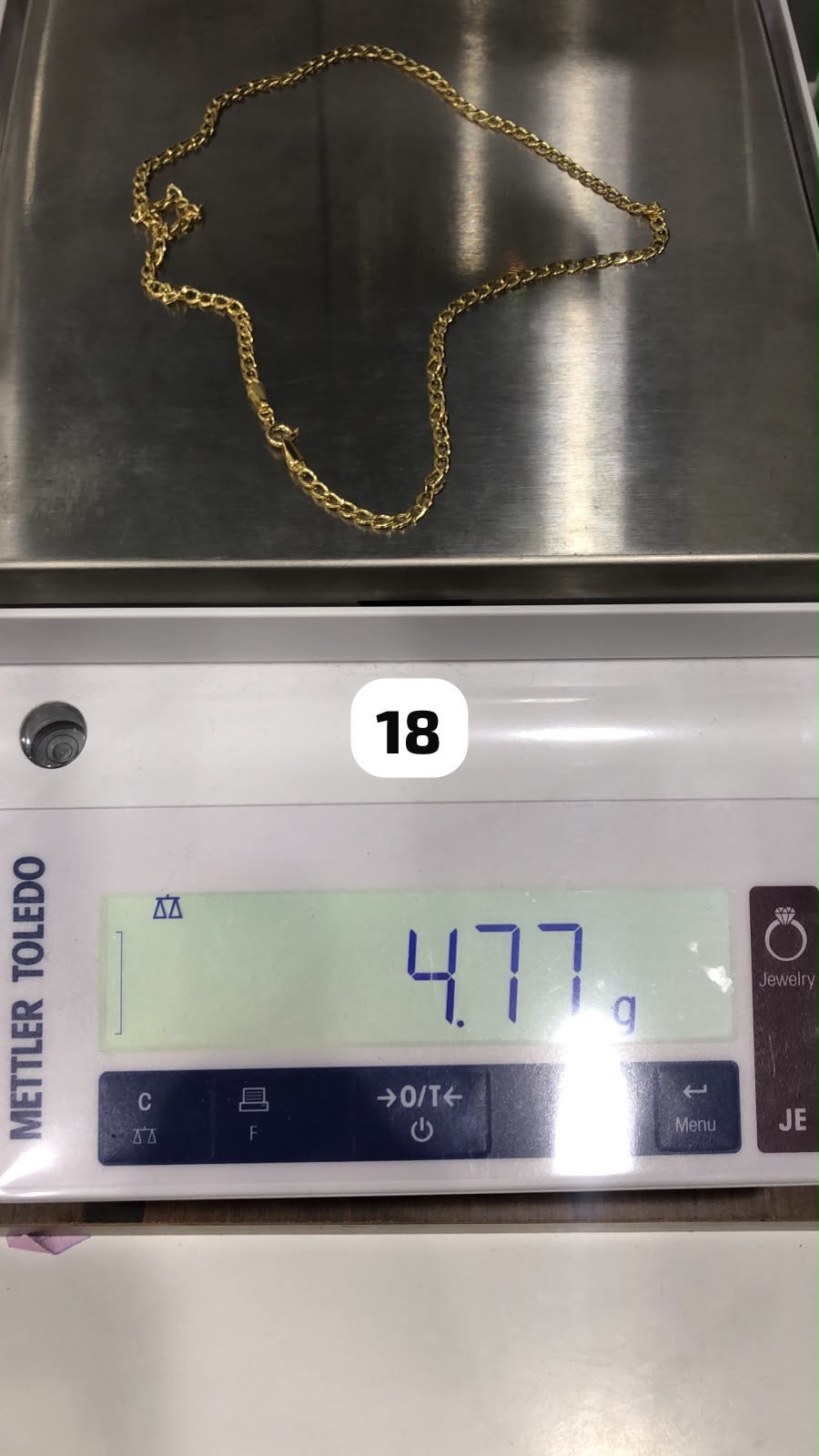 18K Solid Gold Cuban Chain Necklace 18” – 4.8g | 20” - 5.2g