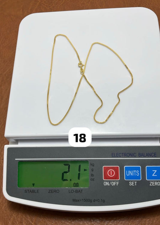 Degla 18ct Solid Gold Dazzling Chain 18inches