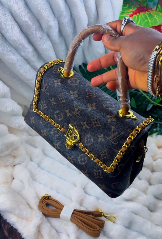 Monogram Canvas Flat Ladies Handbag | LARYZ Everyday - 033 | Medium