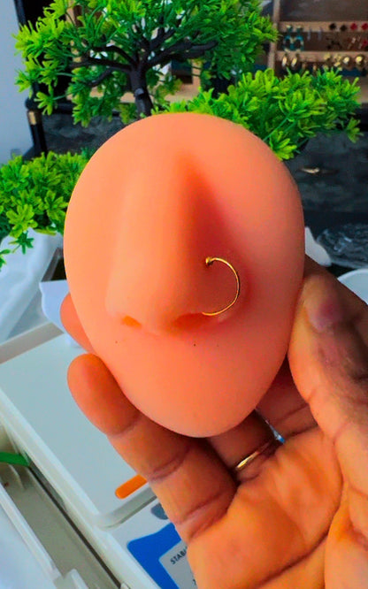 Denose 22 Karat Pure Gold Body Piercing Nose Ring