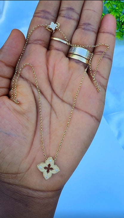 18K Solid Gold Star Instant Chain Necklace – 3.6g | 18 Inches