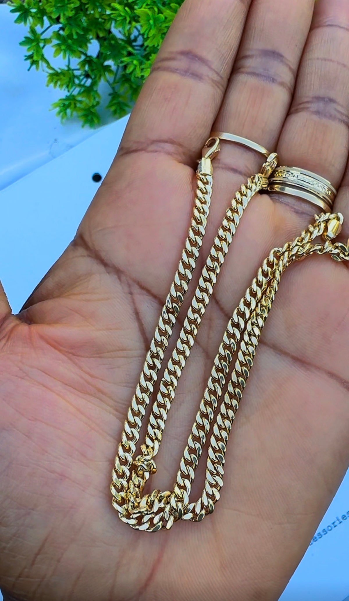18K Solid Gold Cuban Bracelet – 7.5 Inches - 2.6g & 2.9g