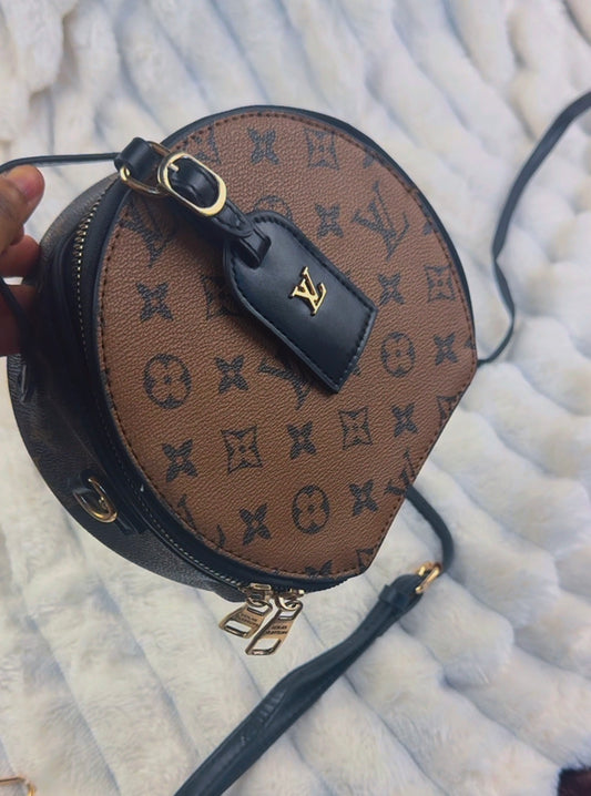 Women's Brown Monogram Pattern Bag  | LARYZ Everyday 049 | Small
