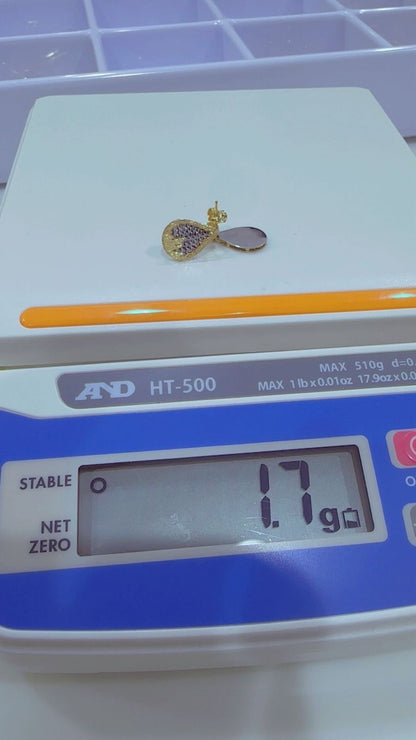 18ct Solid Gold Stud Earrings | 1.7g | 2-Tone