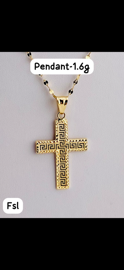 18Karat Solid Gold Cross Pendants | 1.7g