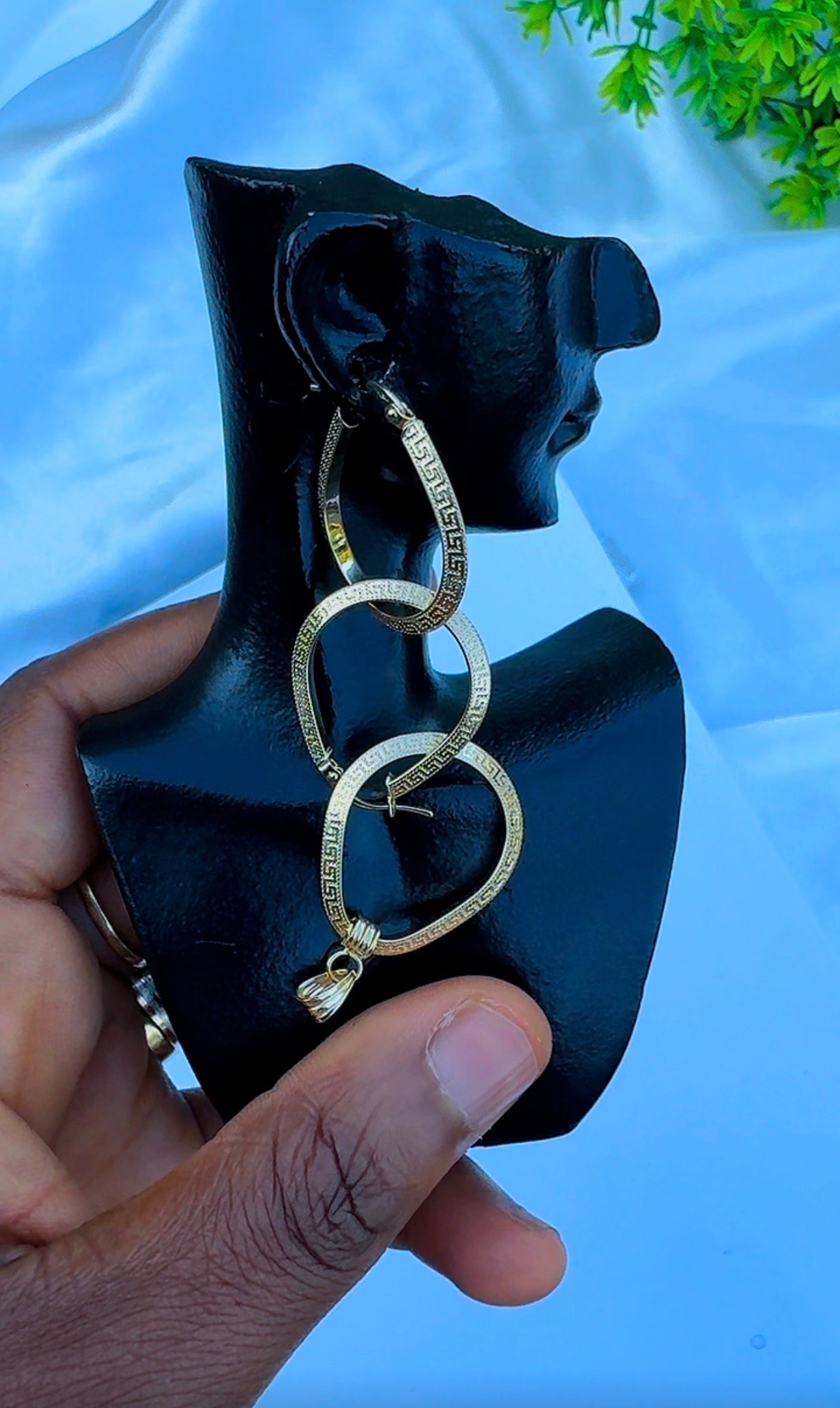18K Solid Gold Pear Earrings & Pendant Jewellery Set | 2.1g