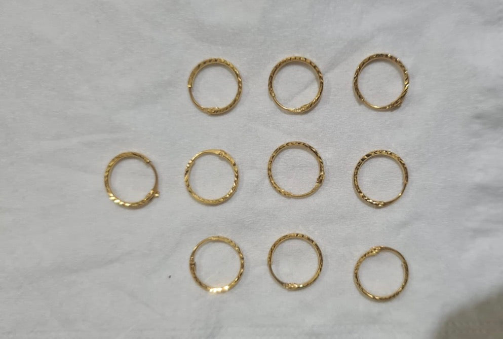 Denose 22 Karat Pure Gold Body Piercing Nose Ring
