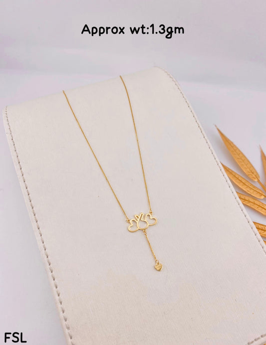 Defar 18ct Solid Gold Instant Chain Necklace 18 Inches