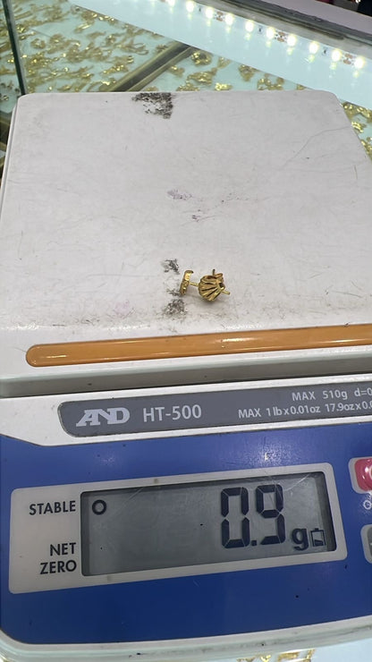 Diiga 21 Karat Real Gold Stud Earrings