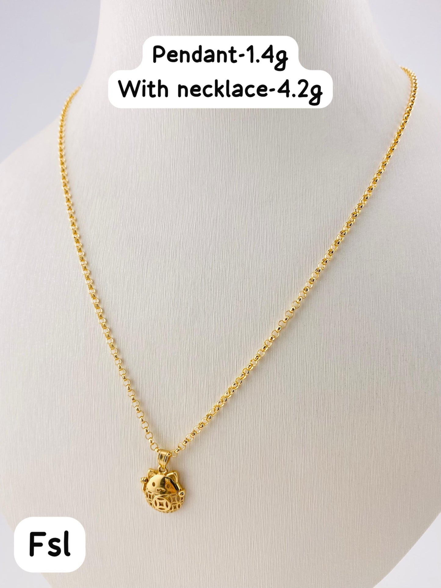 Diixam 18K Real Gold (Beetle) Pendant