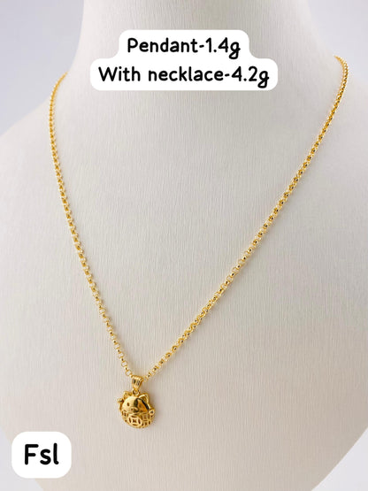 Diixam 18K Real Gold (Beetle) Pendant