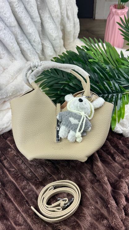 Biege Slouchy 3-in-1 Bucket Bag with Bunny Bag Charm | LARYZ Everyday - 043 | Medium