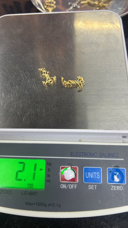 18K Solid Gold Anchor Pendant | 1.1g & 1.4g