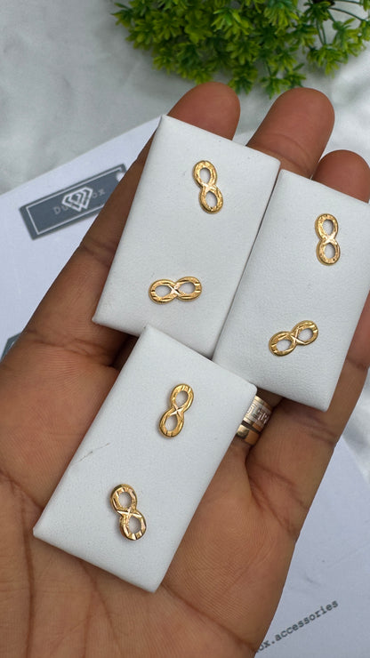 18 Karat Solid Gold Screw Stud Earrings