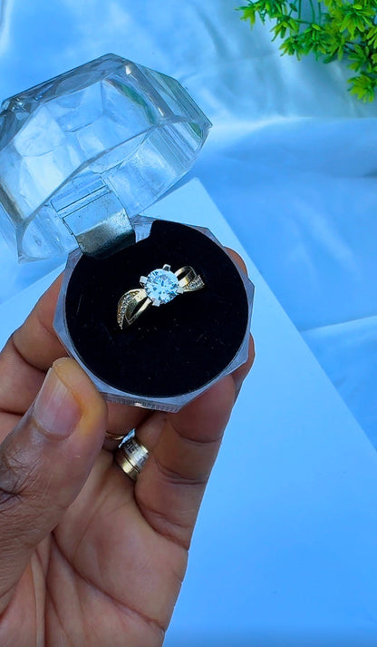 18K Solid Gold Engagement Ring For Women | Size 6 & 7