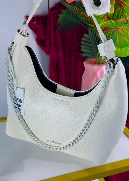Cavella White Shoulder Handbag With Chain | LARYZ Everyday - 035 | Medium