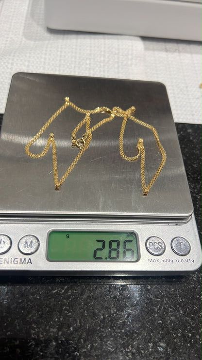 18ct Solid Gold Carpet Chain 18 - 22 Inches | 2.6g & 3.1g