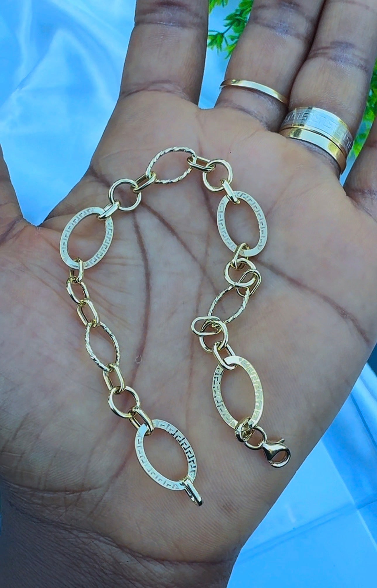 18k Chunky Bracelet | 18 Karat Solid Gold 7.5 Inches (2.8g) (Medium)
