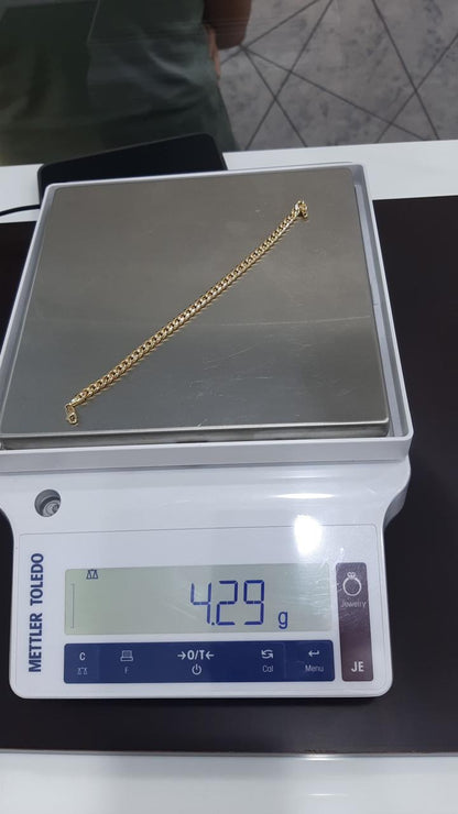 Durab 18ct Solid Gold Cuban Bracelet 7.5 Inches