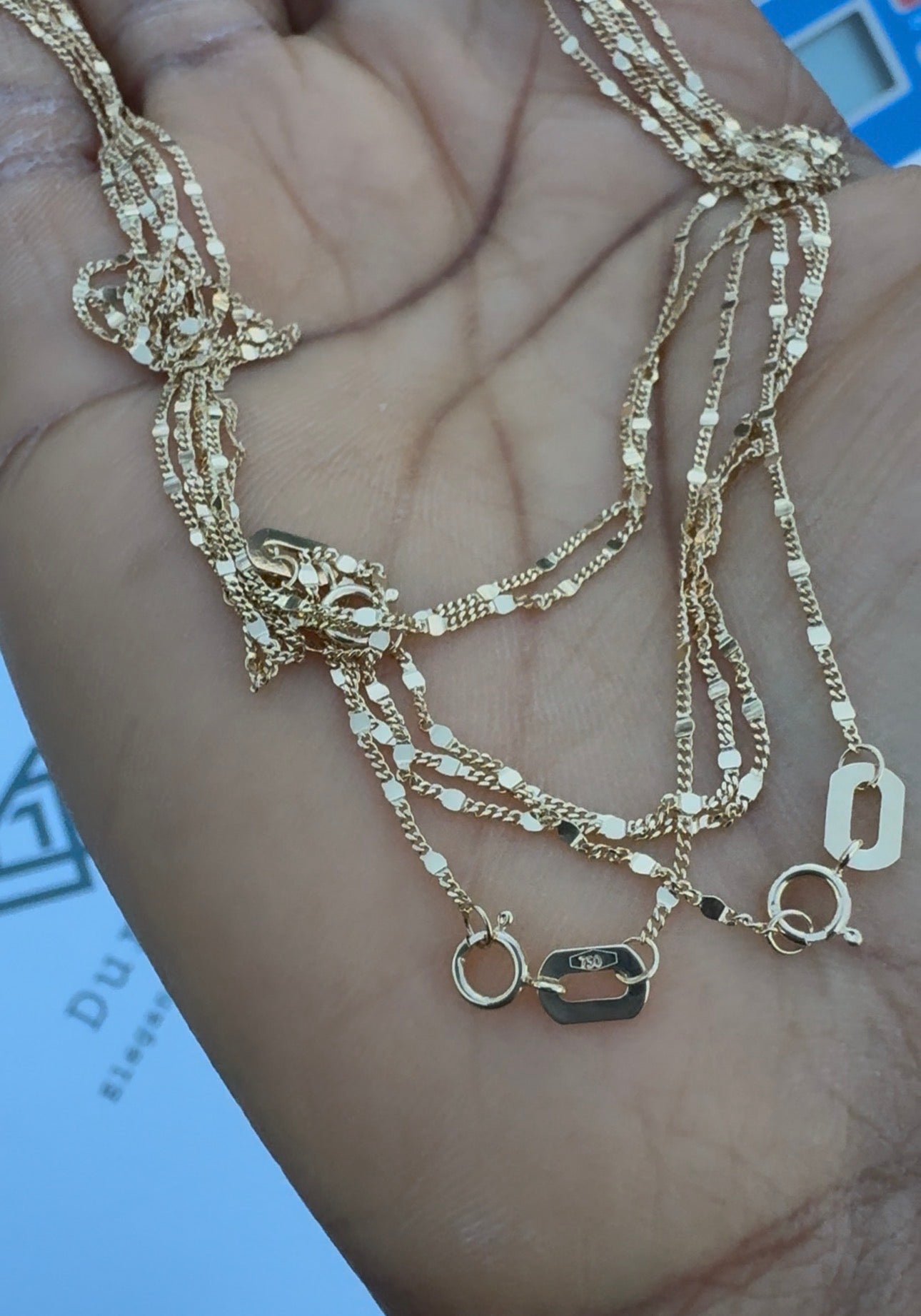 Degacc 18 karat Pure Italian gold Chain