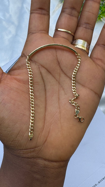 18K Solid Gold Molded Bracelet | 2.9g | 7.5 Inches